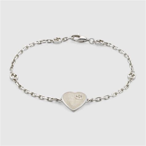 bracciale gucci con cuore prezzo|Bracciale Gucci Heart con Incrocio GG.